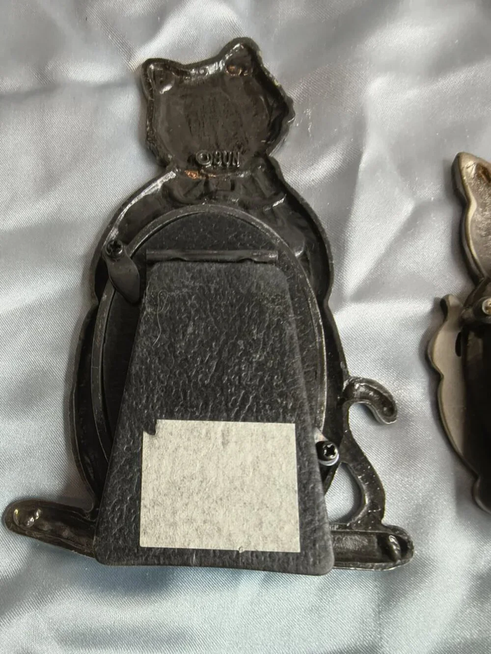 Set of 3 Silver Tone Cat Frames